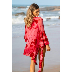 Saída de Praia Feminina Aurora Tie Dye Marsala Lili Sampedro Moda Praia