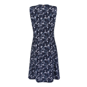 Saída de Praia de Fluity, vestido Midi, Estampado Plantas Preto e Branco da Lili Sampedro Moda Praia Beachwear