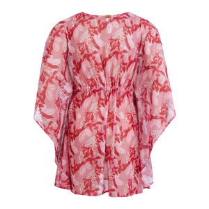Saída de Praia Infantil Feminino no Modelo Kaftan Kimono Moda Praia Infantil Brasileira