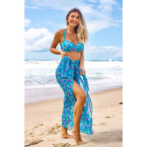 Saída de Praia Feminina Modelo Pareo Canga Saia da Lili Sampedro na Estampa Cavalo Marinho