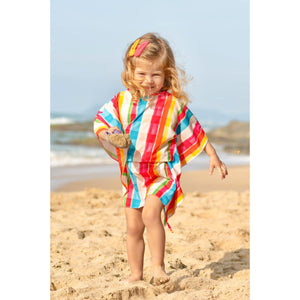 Saidinha Infantil Feminina de Praia na Estampa Xadrez da Collab da Charada Conceito com a Lili Sampedro