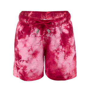 Short Infantil Masculino de Praia Tie Dye Marsala da Lili Sampedro Moda Praia Família
