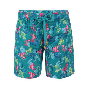 Short Infantil Moda Praia da Lili Sampedro na Estampa Cavalo Marinho