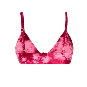 Top Marie com Nó Fixo no Tie Dye Marsala da Lili Sampedro Moda Praia