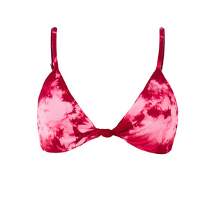 Top Marie com Nó Fixo no Tie Dye Marsala da Lili Sampedro Moda Praia