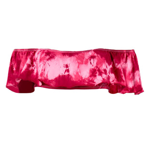 Top Nikki Modelo Ciganinha com Babadinho Tie Dye MArsala Lili Sampedro Moda Praia