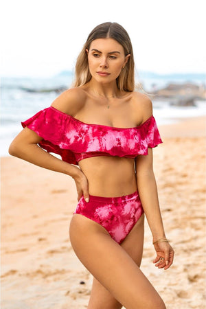 Top Nikki Modelo Ciganinha com Babadinho Tie Dye MArsala Lili Sampedro Moda Praia