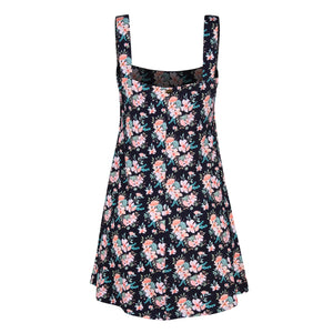 Vestido Curto de Regata, feito de Lycra, Estampado Floral, saída de praia beachwear Lili Sampedro