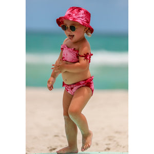 Biquíni Infantil Feminino de Praia Tie Dye Marsala da Lili Sampedro Moda PRaia