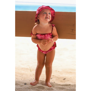 Biquíni Infantil Feminino de Praia Tie Dye Marsala da Lili Sampedro Moda PRaia
